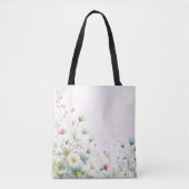 Canvas tas met wilde bloemen (Voorkant)