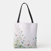 Canvas tas met wilde bloemen (Achterkant)