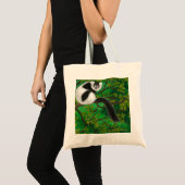 Canvas tas met witte ruffed Lemur (Voorkant (product))