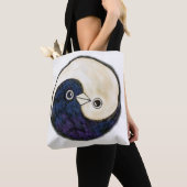 Canvas tas met Yin Yang duiven ontwerp (Dichtbij)