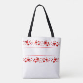 Canvas tas met zoete harten (Achterkant)
