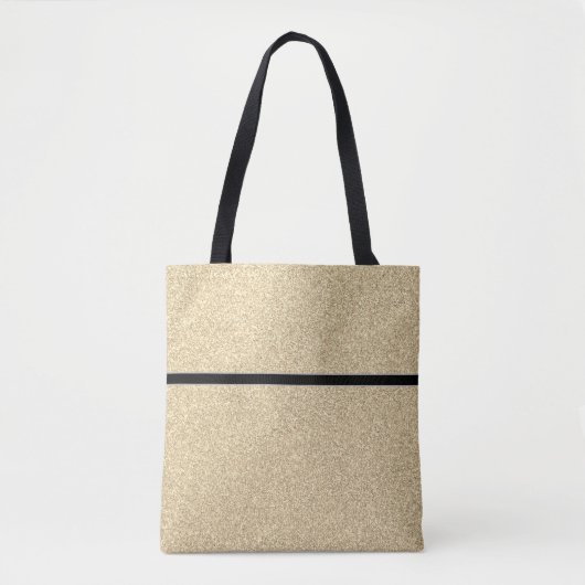 Canvas tas met zwarte streep voor dames (Voorkant)