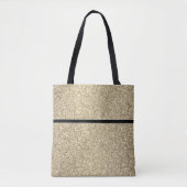 Canvas tas met zwarte streep voor dames (Voorkant)