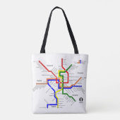 Canvas tas metro metro Washington DC (Achterkant)