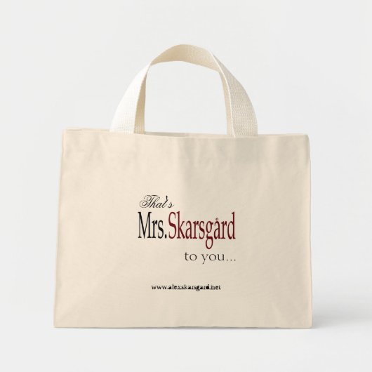 canvas tas "mevrouw Skarsgard" (Voorkant)
