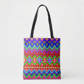 canvas tas, Mexicaanse feestelijke kleurrijke Desi Tote Bag (Voorkant)