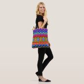 canvas tas, Mexicaanse feestelijke kleurrijke Desi Tote Bag (Op model)