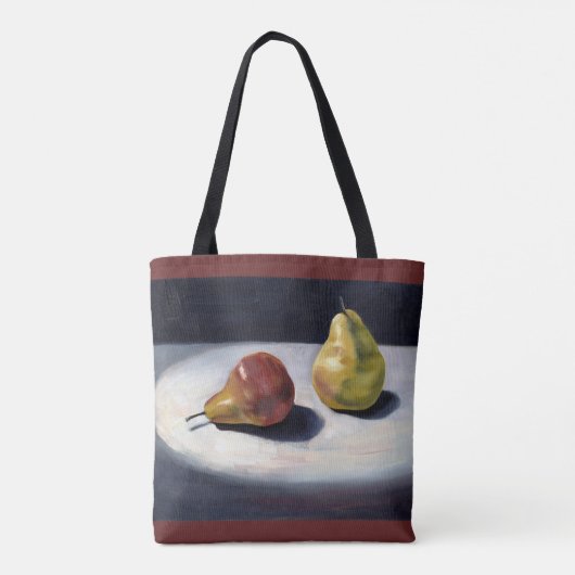 canvas tas, Midnight Pears Tote Bag (Achterkant)