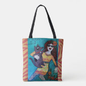 Canvas tas-mijn mens is redding tote bag (Achterkant)