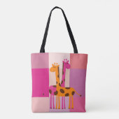 Canvas tas Moederdag Giraffe (Achterkant)