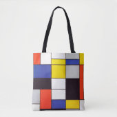 CANVAS TAS - Mondriaan Abstract patroon van vele k (Voorkant)