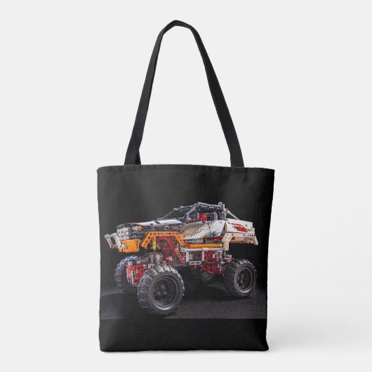 canvas tas monsterwagen (Achterkant)