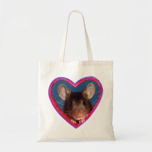 canvas tas: Muis in hart v2 Tote Bag (Voorkant)