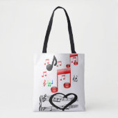 canvas tas muziekrots (Voorkant)