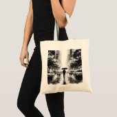 Canvas tas - Neon Noir Rainy Cityscape (Voorkant (product))