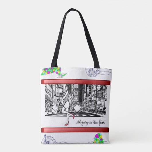 canvas tas new york (Achterkant)