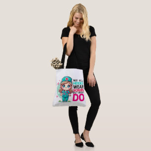 canvas tas "Niet alle helden Draag scrubs"