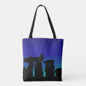 Canvas tas Night Sky Henge met Kat (Achterkant)