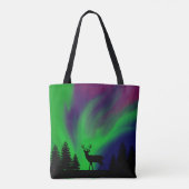 canvas tas Northern Lights Deer (Achterkant)