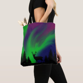 canvas tas Northern Lights Deer