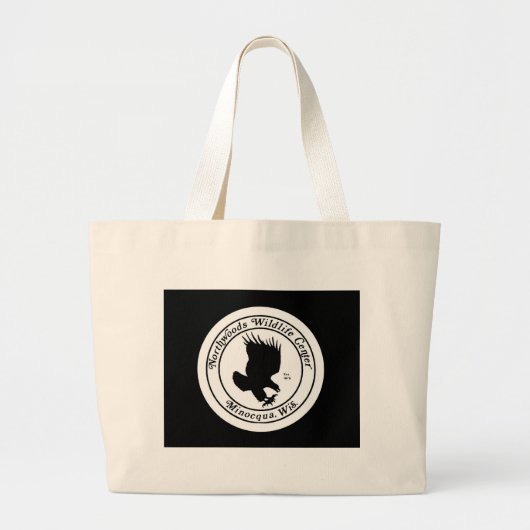 Canvas tas-NWC-logo Grote Tote Bag (Voorkant)