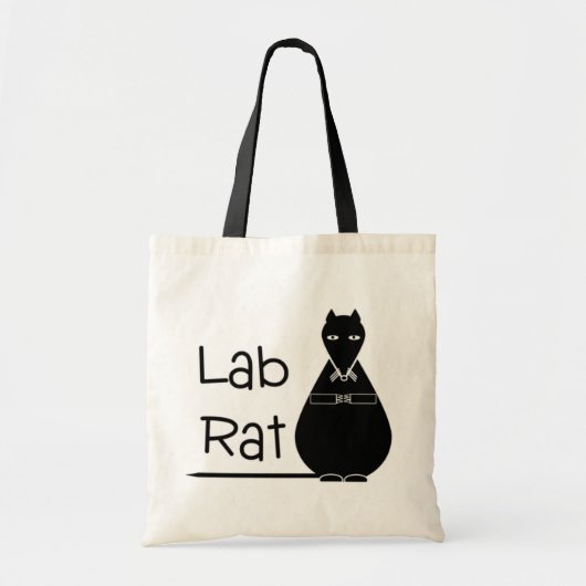 Canvas tas of boekzak met lab Rat (Voorkant)