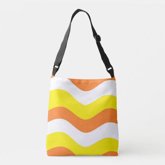 Canvas tas- of dwarsbalken met snoepkernen crossbody tas (Achterkant)