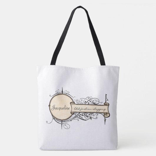 Canvas tas Old Fashion Shopping (Achterkant)