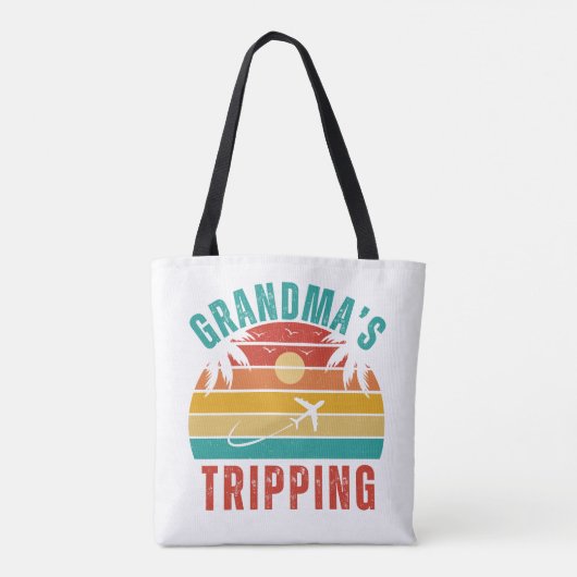 Canvas tas - Oma's Tripping Travel Gift (Achterkant)