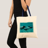 Canvas tas onderwater walvissen (Voorkant (product))