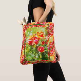 Canvas tas Oranje Rozen