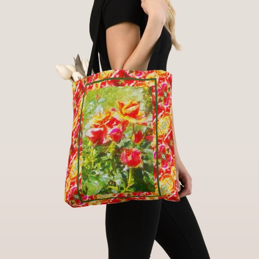 Canvas tas Oranje Rozen (Dichtbij)