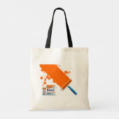 Canvas tas Oranje verf verven (Achterkant)