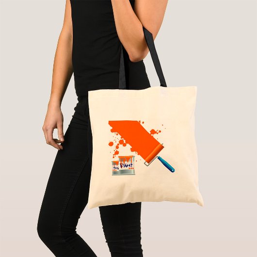 Canvas tas Oranje verf verven