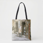 Canvas tas - "Oude boeken" (Voorkant)