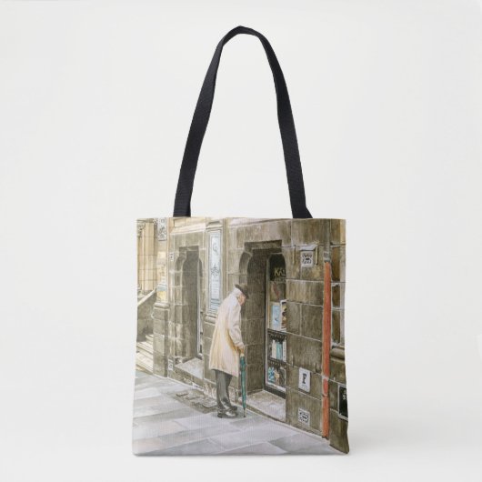 Canvas tas - "Oude boeken" (Voorkant)