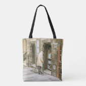 Canvas tas - "Oude boeken" (Achterkant)