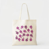Canvas tas paarse bloemen (Voorkant)
