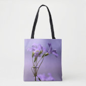 Canvas tas paarse bloemen (Voorkant)
