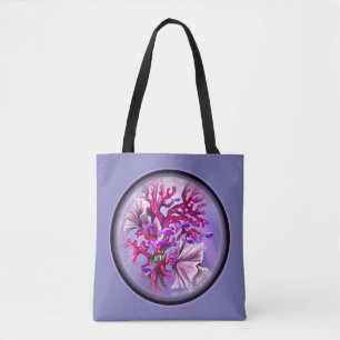 Canvas tas Paarse Oceaan Mermaid