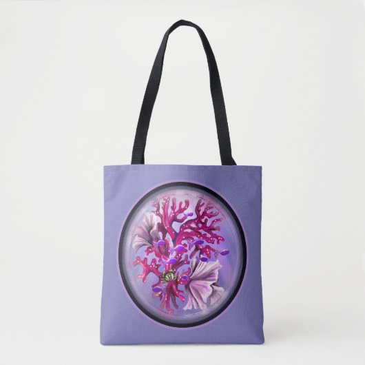 Canvas tas Paarse Oceaan Mermaid (Voorkant)