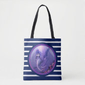 Canvas tas Paarse Oceaan Mermaid (Voorkant)