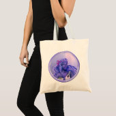 Canvas tas Paarse Oceaan Mermaid (Voorkant (product))