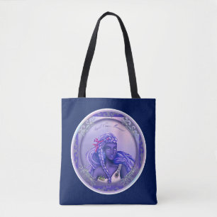 Canvas tas Paarse Oceaan Mermaid