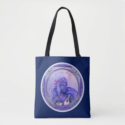 Canvas tas Paarse Oceaan Mermaid (Voorkant)