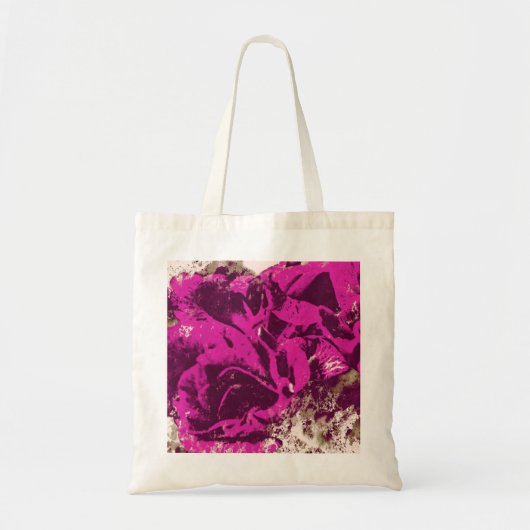 Canvas tas Paarse Roos Waterverf (Voorkant)