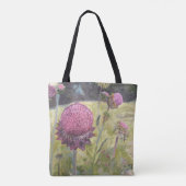 Canvas tas Paarse wilde bloemen (Achterkant)
