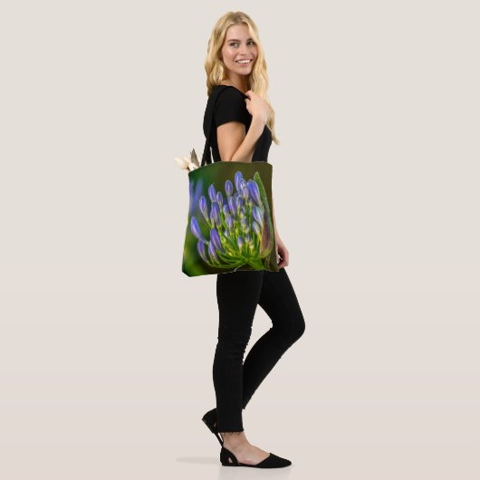 Canvas tas Paarse & zwart (Op model)