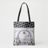 Canvas tas Paris France Coffee (Voorkant)