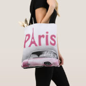 Canvas tas Paris Frankrijk Roze auto (Dichtbij)